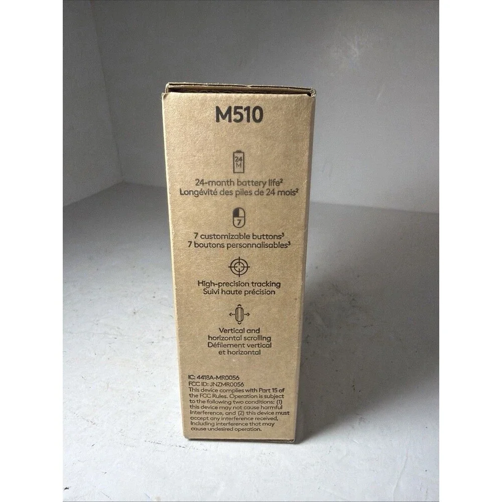 LOGITECH M510 COMFORT PLUS WIRELESS MOUSE 910-006030 SEALED